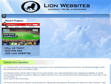 Tablet Screenshot of lionwebsites.com